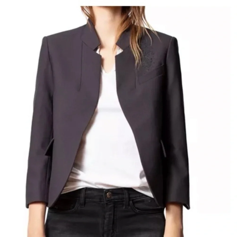 🌟ZADIG AND VOLTAIRE VERYS BIS ROCK BLAZER🖤 - Picture 3 of 11